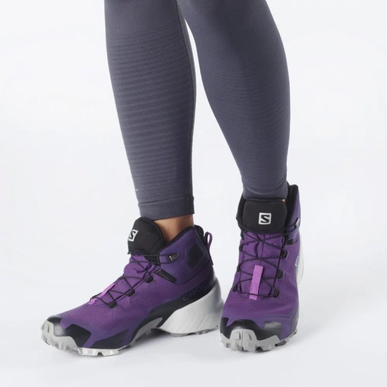 Dámské Turistické Boty Salomon Cross Hike Mid GTX Fialové | CZ 19RXNBZ